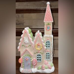 Cute 🥰 LED Sparkly Pastel Colours Easter 🐣 Victorian Style gingerbread House